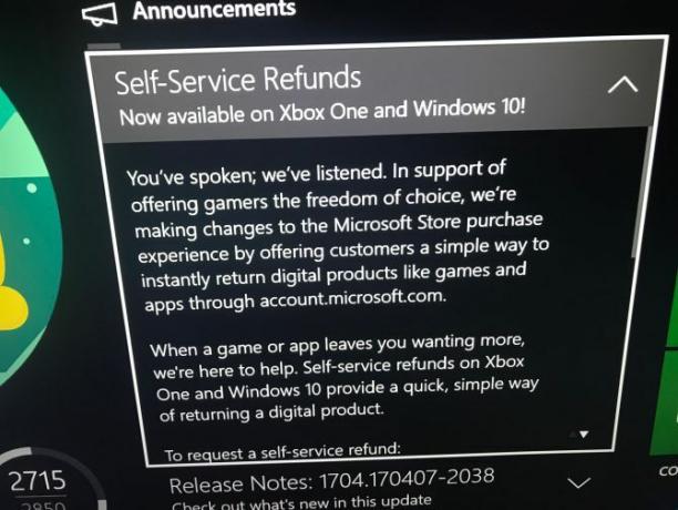 Microsoft stellt Steam-ähnliches Rückerstattungssystem für Xbox One vor Microsoft Service Refund Digital Download