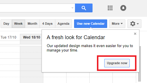 Aktualisierung der neuen Funktionen von Google Kalender bestätigen