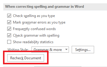 Rechtschreib- und Grammatikprüfung in Microsoft Word ms-Wortprüfung