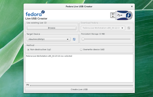 LinuxManageSDCards-Fedora-LiveUSB-Creator