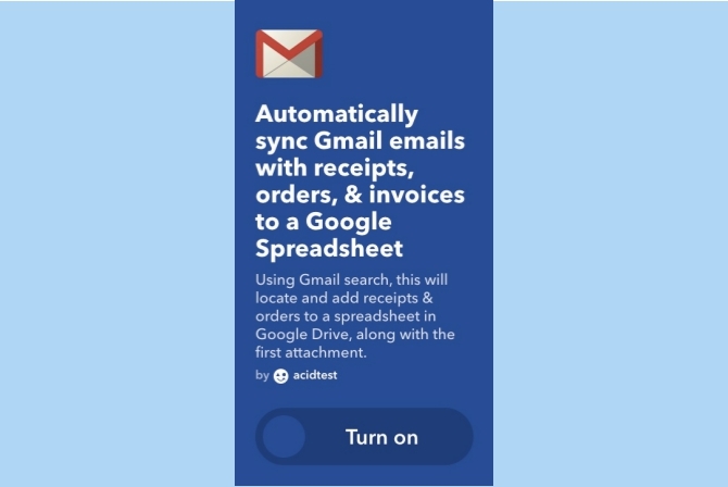 ifttt Google Mail Quittungen Rechnungen Bestellungen Google Tabellenkalkulation