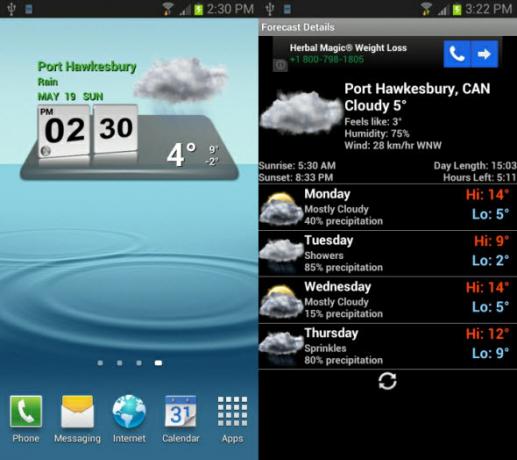 Android Wetter Widget