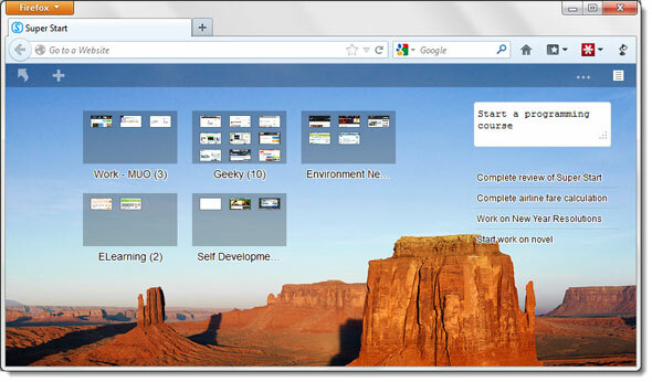 Super Start in den Tag mit visuellen Lesezeichen und einer einfachen Aufgabenliste [Firefox] super start01