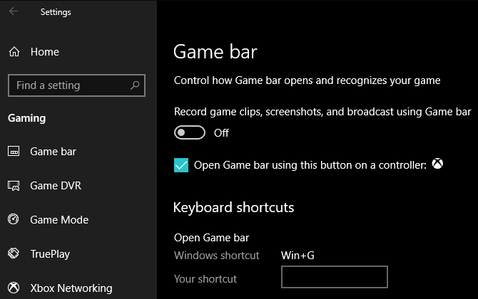 Windows 10 Game Bar