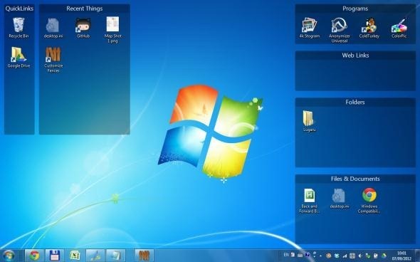 Windows Desktop organisieren Windows 7