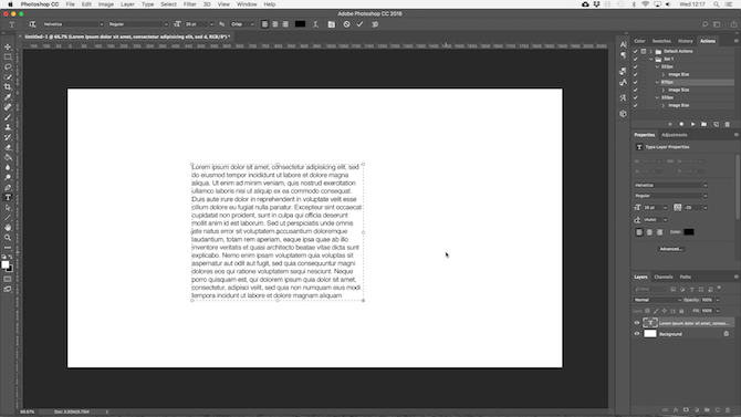 Arbeiten mit Text in Photoshop - Photoshop-Absatztext