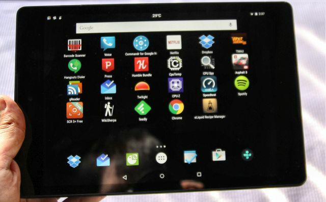 Bildschirm des Nexus 9