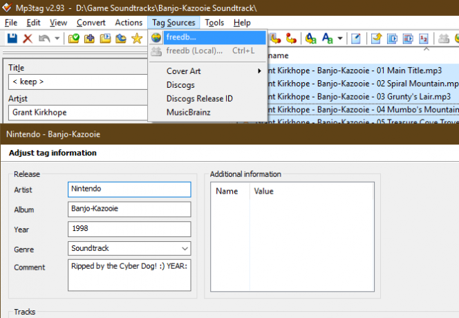 MP3-Tag-Import-Tags freedb