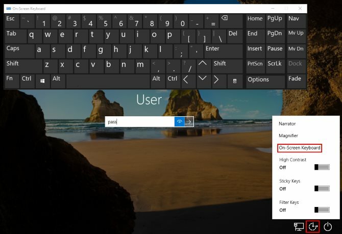 So melden Sie sich bei Windows ohne Tastatur an Windows-Anmeldung ohne Tastatur