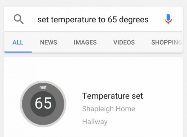 Nest Smart Thermostat mit Google Now Beispiel