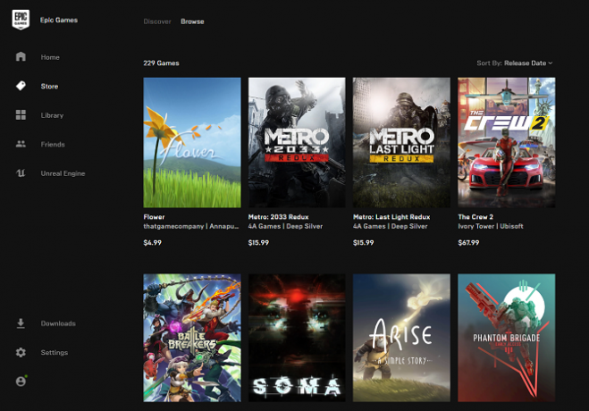 Epic Games Store-Fenster