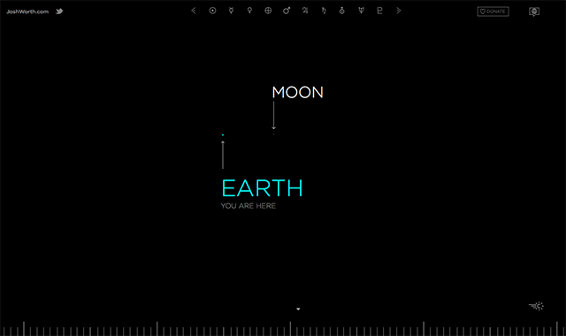 Mond-Pixel-Erde