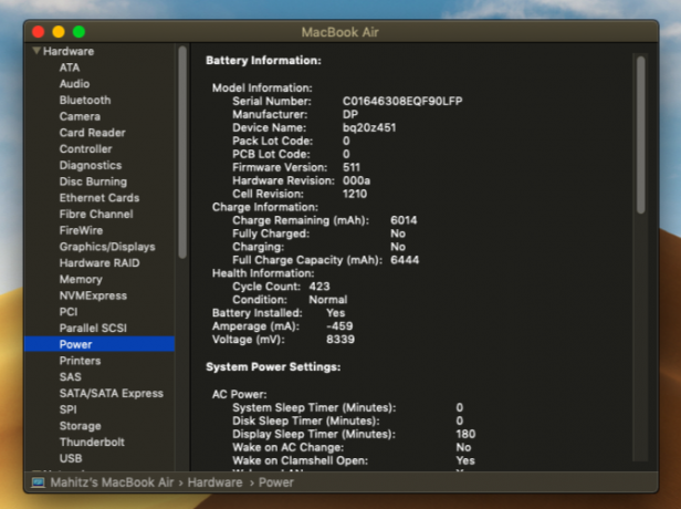 MacBook Power Info