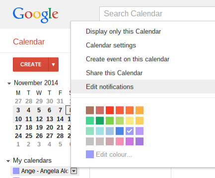 Google Kalender-Benachrichtigungen