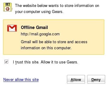 Offline-Google Mail-Warnung