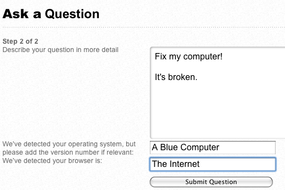 Fragen online stellen