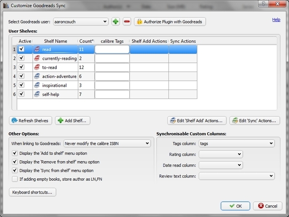 Kaliber: Hands-Down, das beste verfügbare eBook-Manager-Plugins Goodreads Sync