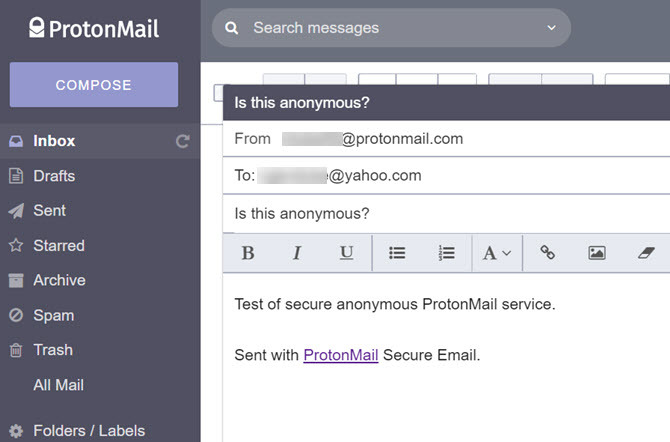 ProtonMail-E-Mail-Schnittstelle