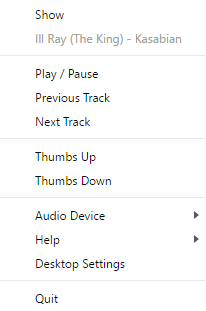 Google Play Music Desktop Player Systemablage