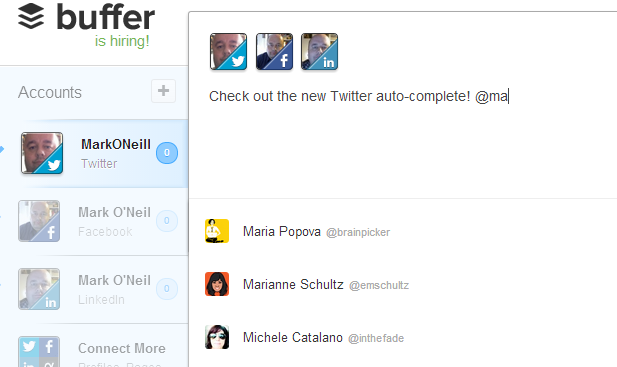 Buffer führt Smart Twitter Auto-Complete twitterautocomplete1 ein