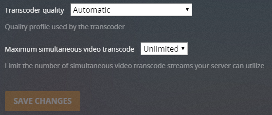 Plex-Video-Transcodierung