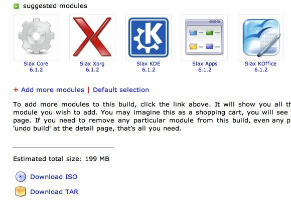 Erstellen Sie Ihr eigenes angepasstes tragbares und schnelles Betriebssystem mit Slax 02b Build Slax