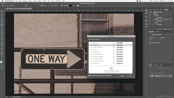 Arbeiten mit Text in Photoshop - Photoshop Match Font