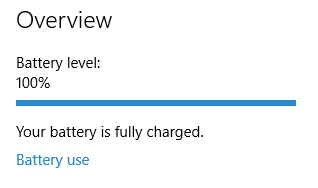 Windows 10 Batterieübersicht