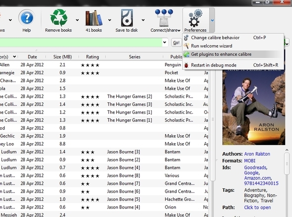Kaliber: Zweifellos das beste verfügbare eBook-Manager-Plugin für Kalibereinstellungen