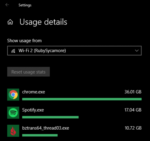 Windows 10 View Data Usage