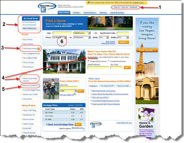 Realtor.com Landing Page