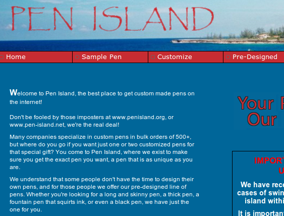 Diese URLs machen Sie dumm: Die große Liste der Single Serving Websites Penisland