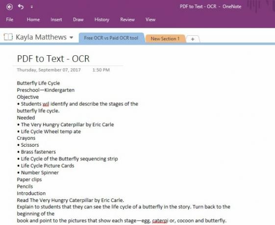 Onenote optische Zeichenerkennung